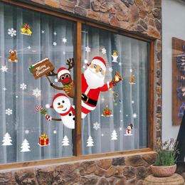 Christmas Decorations Wall Window Stickers Marry Decoration For Home 2021 Ornaments Xmas Navidad Gift Year 2022