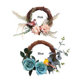 artificial birds for decoration NZ - Decorative Flowers & Wreaths Garland Ornaments Simulation Decoration Home Accessories Living Room Background Rose Wall Bird Artificial Flowe