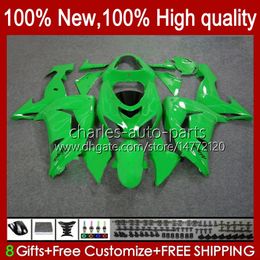 Motorcycle Fairings For KAWASAKI NINJA ZX-10R ZX1000 ZX 10R 10 R 1000 CC 2006-2007 Bodywork 14No.29 ZX1000C ZX10R 06 07 ZX1000CC 1000CC 2006 2007 Bodys kit green flames