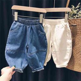 Spring autumn children Baby kids girls casual pants trousers boys fashion jeans demin P2083 210622