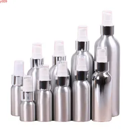 Fashion Bright Sliver Press Pump Lotion Bottle 20ml 30ml 50ml 60ml 80ml 100ml 110ml 120ml Empty Cosmetic Containers Metal 20pcsjars