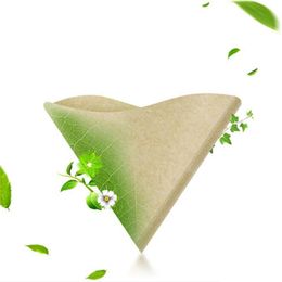 100PCS Raw Wood Pulp Disposable Filters Eco-Friendly Healthy Barista Tools Paper For Kitchen Cappuccino Cafe 210423
