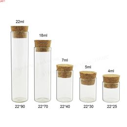 50 X 4ML 5ML 7ML 18ML 22ML Glass Tube With Cork Small Bottle Stoppered Vials for Jewelry,beads Displayhigh qty