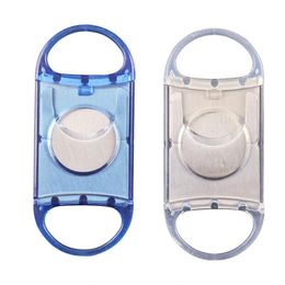 100pcs Hard Plastic And Metal Cigar Cutter Cutters Portable Round Head 2 Colours Optional Accessories Smoking Tool