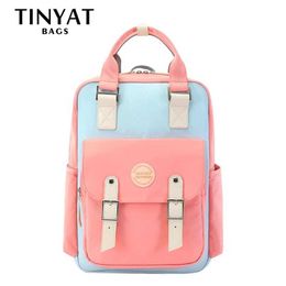 laptop school TINYAT backpack Women's Youth Donut backpacks High School Bag for teenage girl backpack Kids Book Bag Mochila 202211