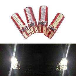 50Pcs White T10 W5W 4014 24SMD LED Canbus Error Free Car Bulbs For 168 192 194 2825 Clearance Lamps License Plate Lights 12V