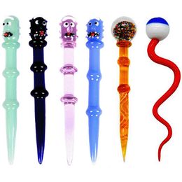 Vintage Wholesale Funny Pickle 5 Inch Glass Dabber pipe tool Wax Dab Tools Carb Cap For Tobacco Quartz Banger Nails Water Bongs