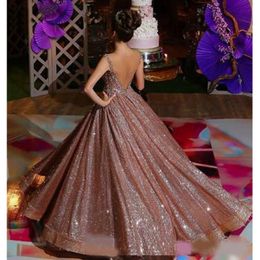 Gold Modern Rose African Reflective Quinceanera Dresses Beaded Crystals Backless Sequined Prom Gowns Sparkly Formal Party Dress