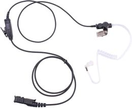 Single-Wire Walkie Talkie Earpiece Compatible for XPR3500 XPR3500e XPR3000 XPR3300 XPR3300e with PTT Mic Tansparent Air Acoustic Tub