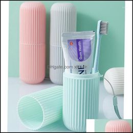 Bottles Jars Storage Housekee Organisation & Garden1Pcs Portable Case Cam Trip Toothbrush Lifted The Lid Safety And Health Bath Home Receive