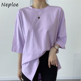 Korean Simple Candy Colour Causal T Shirt Women O Neck Pullober Short Sleeve Tees Summer Good Quality Lady Top 210422