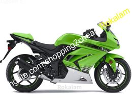 For Kawasaki Cowling Ninja ZX 250R ZX250 EX250 EX 250 EX250R Green White Bodywork Fairing Kit 2008 2009 2010 2011 2012 (Injection molding)