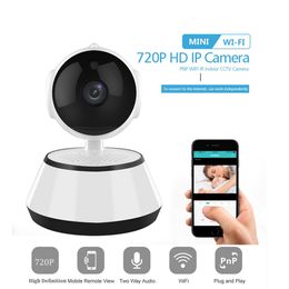 Av havet frakt v380 100w pixel baby monitor telefon app hd 720p mini ip wifi kameror trådlöst p2p säkerhet kamera natt vision ir robot