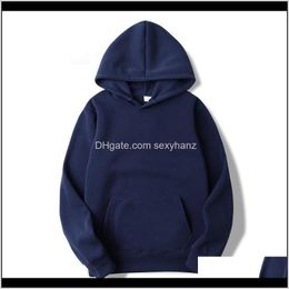 & Clothing Apparel Drop Delivery Fashion Brand 2021 Spring Autumn Male Casual Hoodies Sweatshirts Mens Solid Colour Sweatshirt Tops Aorrc