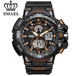 Smael Sport Watch мужские часы мужской светодиодный цифровой кварцевые наручные часы мужские верхний бренд роскошные цифровые часы Relogio Masculino 210329