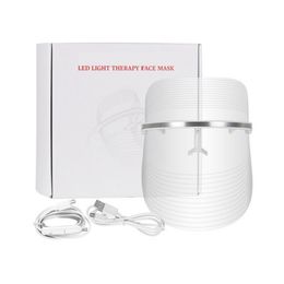 3 Colours LED Light Therapy Face Mask Acne Anti Wrinkle Facial SPA Instrument Treatment Beauty Device Skin Care Tools