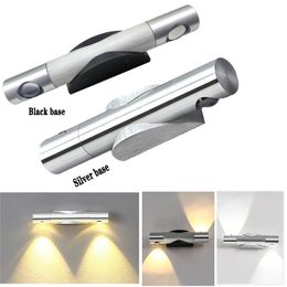 360 Degree Rotation Wall Lamp LED Creative 6W Modern Aluminium Sconce Lights For Home Bathroom Vanity Mirror Lighting Bulbs estroom Bedroom