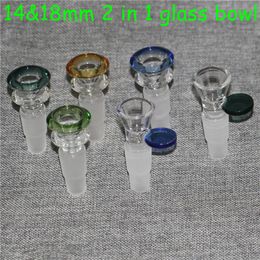 Glass bong bowls slide hookah for water pipes and bongs smoking bowl joint size 14mm&18.8mm male