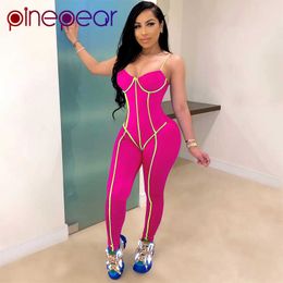 PinePear Sexy Sport Wear Yoga Set FitnJumpsuit Romper Sportswear for Women Gym Running Training Workout Athletic Suit Female X0629