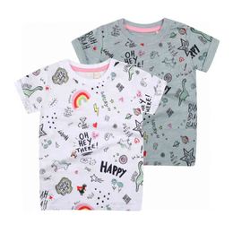 Toddler Boy Tops Kids Summer Tee Shirt For Boys Girls Cotton Clothes Cartoon Pattern Children Lovely T-shirt New Arrivel 210413