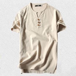 Mens T Shirts Plus Size 5XL 6XL 8XL 9XL large Oversized T Shirt Linen Short Sleeve Tee Shirt Male Summer Men T-shirt Big Size