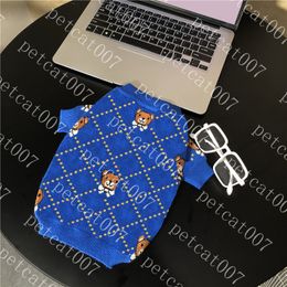 Cartoon Print Dogs Sweaters Knit Clothes Full Letter Pet T Shirt Dog Apparel Winter Bulldog Teddy Pets Sweatshirts Clothing