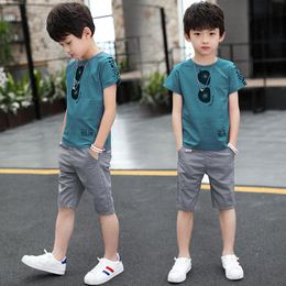 Clothing Sets Teen Boys Summer Clothes Casual Outfit Kids Tracksuit For Sport Suit Children Short Letter