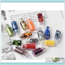 Decorations Art Salon Health & Beautycolor Glass Bottle Slime 3D Diy Filler Supplies Nail Jewellery Aessories Bright Glitter Sequins Hexagon1