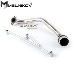 china engines UK - Motorcycle Exhaust System Contact Middle Pipe Slip On Triangel Holder For Gy6 125 150 Chinese Scooter 152qmi 157qmj 1p57qmi Engine