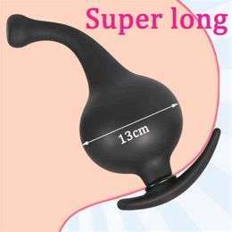 NXY Anal sex toys 2021 Huge Inflatable Anal Plug 21cm Long Butt Plug Ass Deep Stimulation Vagina Anus Expansion Erotic Anal Sex Toys For Men Women 1123