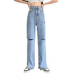 Descuento Jeans De Corte Recto Mujeres 2022 en venta en DHgate.com
