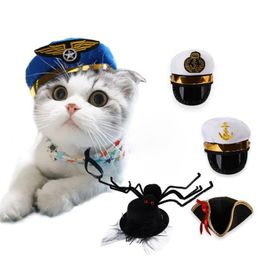 Halloween Pet Cat Dog Cap Costumes Funny caps Pets Product For Photography Cosplay Police Hat Holiday Costume Accessories