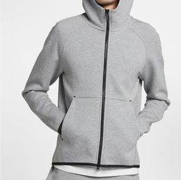 TECH FLEECE Mens High Quality Hoodies Famous Women Couples Casual Pullover Sweatshirt Hoodie Grey size M-XXL