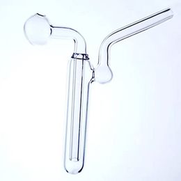 handmade tobacco pipes Australia - Clear Small Bong Glass Water Pipe Oil Burner Smoking Tobacco Pipes Recycler Hookah Bongs Thick Heady Dab Rig Handmade Bubbler