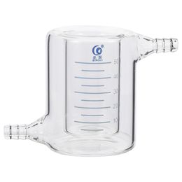 Lab Supplies 1pc Laboratory Jacketed Beaker Pocatalytic Experiment Container Borosilicate Glass