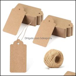 Gift Wrap Event & Party Supplies Festive Home Garden Tags, 100 Pcs Kraft Paper Tags For Wedding Brown Rec Craft Hang Drop Delivery 2021 9Nzm