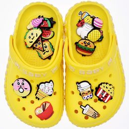 Cartoon Smile Croc Charms for Shoe Decorations Accessories Clog Charm Bracelets Wristband Decor Buckle Children Kids Gift