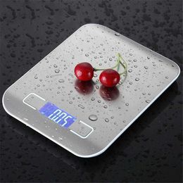 5kg~10kg Stainless Steel Digital Electronic Kitchen Food Diet Scale Precision Rechargeable Baking Kithcen Tools 210615