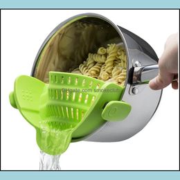 Colanders Strainers Kitchen Tools Kitchen, Dining Bar Home & Garden Strain Strainer, Clip On Sile Colander, Fits All Pots And Bowls Drop Del