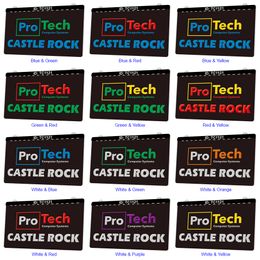 TC1121 Pro Teck Computer Systems Castle Rock Light Sign Dual Color 3D Engraving