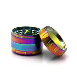 Diameter 63mm Colourful zinc alloy smoke grinder, cigarette lighter, tobacco cutter