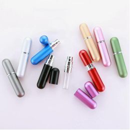 Perfume Bottle Party Favour Aluminium Anodized Compact Atomizer 9 Colours Travel Refillable Fragrance Makeup Spray Bottles 5ml YL604