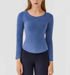 Slim Fit Yoga Outfits Tops Gym Clothes Naked Feel Casual Fashion Sports Running Fitness Shirt Workout Athletic Tight Blouses