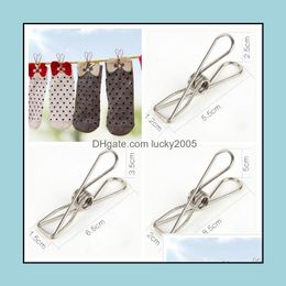 Clothing Racks Housekee Organisation Home & Gardenmtifunction Spring Clothes Clips Stainless Steel Pegs For Socks Pos Hang Rack Parts Portab