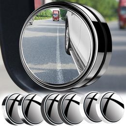 2pcs Suction Cup Car Blind Spot Mirror Auto 360 Adjustable Parking Driving Auxiliary Wide Angle Rearview Round Convex Mirrors