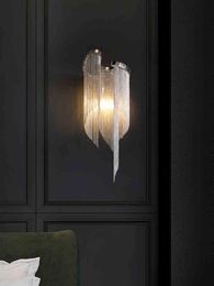 Tassel Wall Lamp Italian Style Postmodern Light Luxury Living Room Bedroom Study Personality Designer