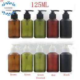 125ML Glass Bottle With Lotion Pump , 125CC Shampoo / Shower Gel Packaging Empty Cosmetic Container ( 10 PC/Lot )