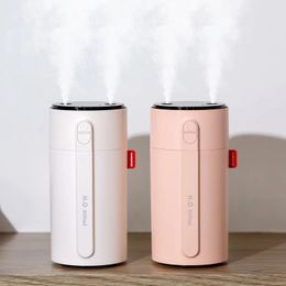 diffuser spray UK - Humidifiers 800ml Household Air Humidifier Diffuser 2000mAh Portable Mini USB Purifier 140ml h Double Spray Nozzle Mist Maker