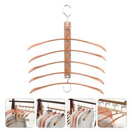 Hangers & Racks 1pc Multilayer Clothes Hanger Detachable Wood Multifunction