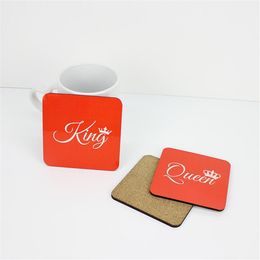 10*10 cm Süblimasyon Coaster Ahşap Boş Masa Paspaslar MDF Isı Yalıtımı Termal Transfer Fincan Pedleri DIY Sevgilisi için